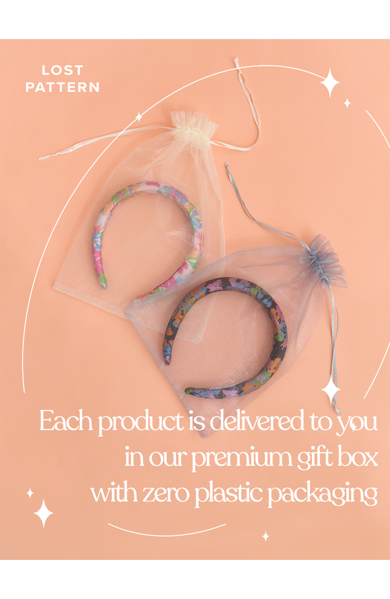 Lost Pattern NYC FRIDA x LOST PATTERN "Frida's Garden" Jacquard Hairband, Alternate, color, Black