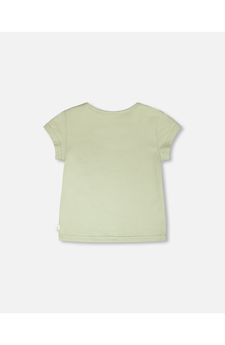 Deux par Deux Organic Cotton Jersey Short Sleeve T-Shirt, Alternate, color, Light Khaki Green