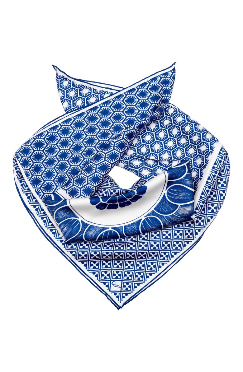 Elizabetta Feroni - Silk Neckerchief for Men, Alternate, color, Blue
