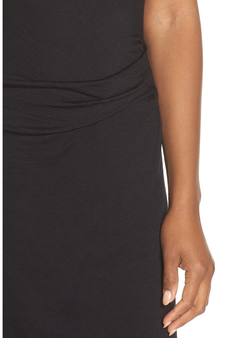 Ruched Jersey Maxi Dress, Alternate, color, BLACK