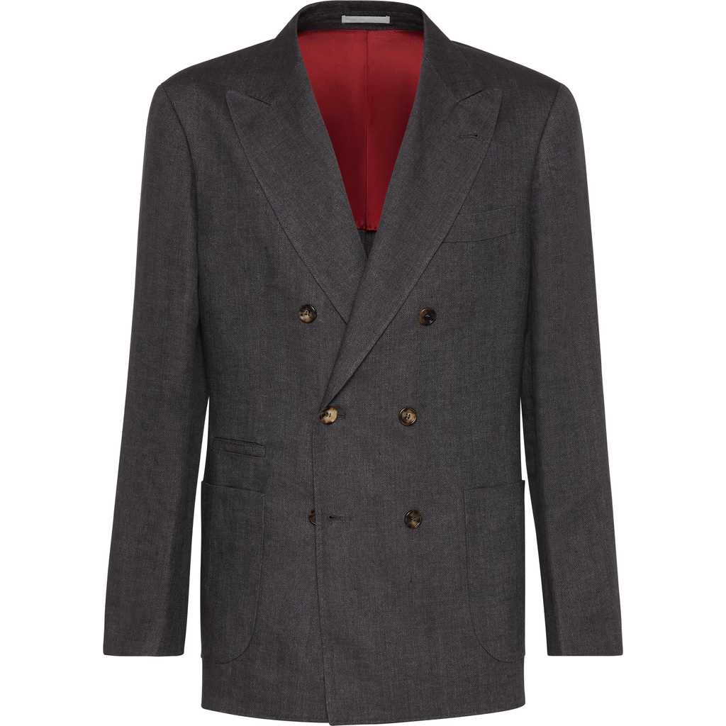Shop Brunello Cucinelli One-and-a-half Breasted Blazer In Anthracite
