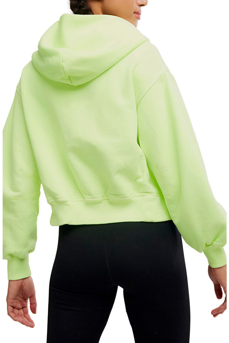 FP Movement A Cut Above Cotton Zip Hoodie, Alternate, color, SOUR CITRUS