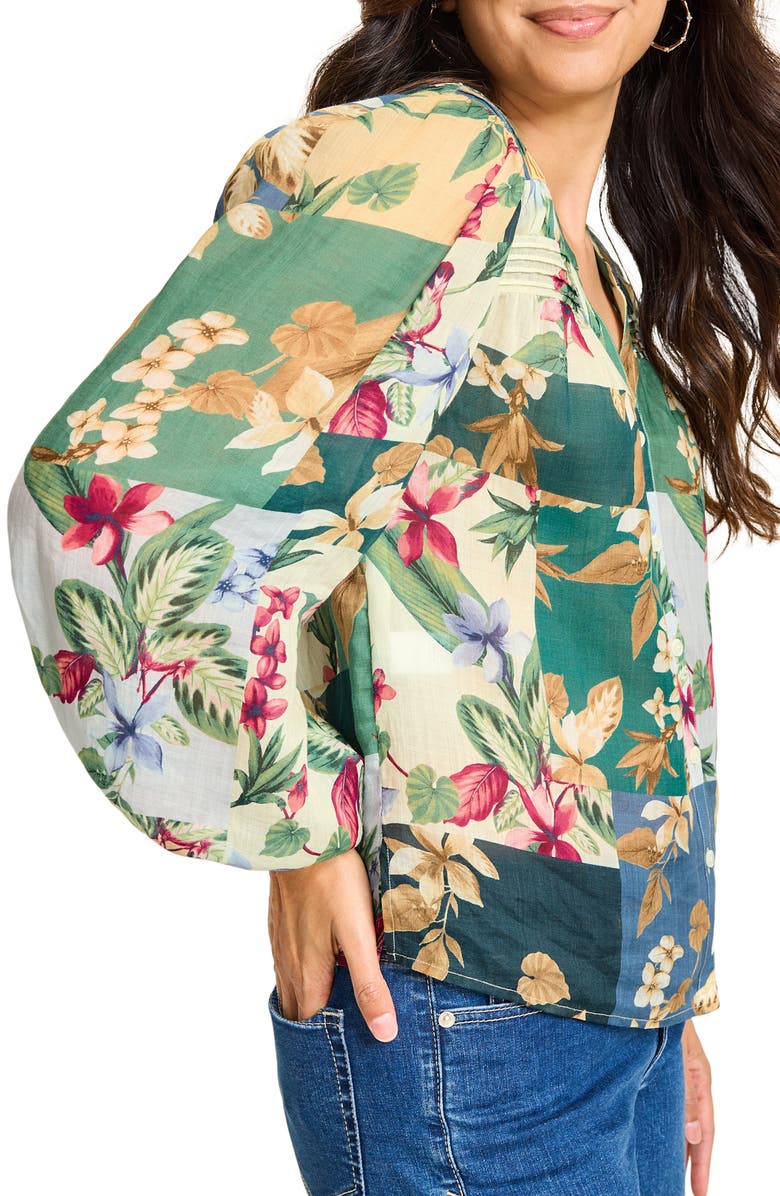 Tommy Bahama Floral Pintuck Top, Alternate, color,