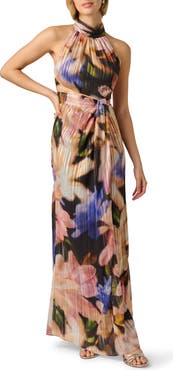 Adrianna Papell Floral Chiffon Gown