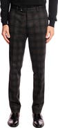 PAISLEY & GRAY Downing Slim Fit Flat Front Check Dress Pants