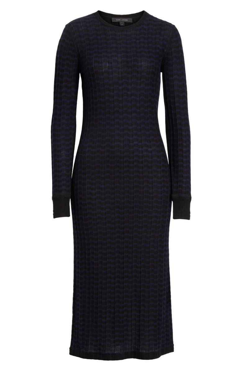 Marc Jacobs Stripe Wool Sweater-Dress, Alternate, color, 