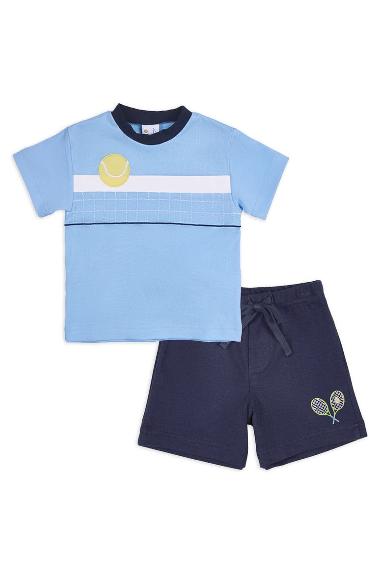 Florence Eiseman Knit Short Set With Tennis, Main, color, 