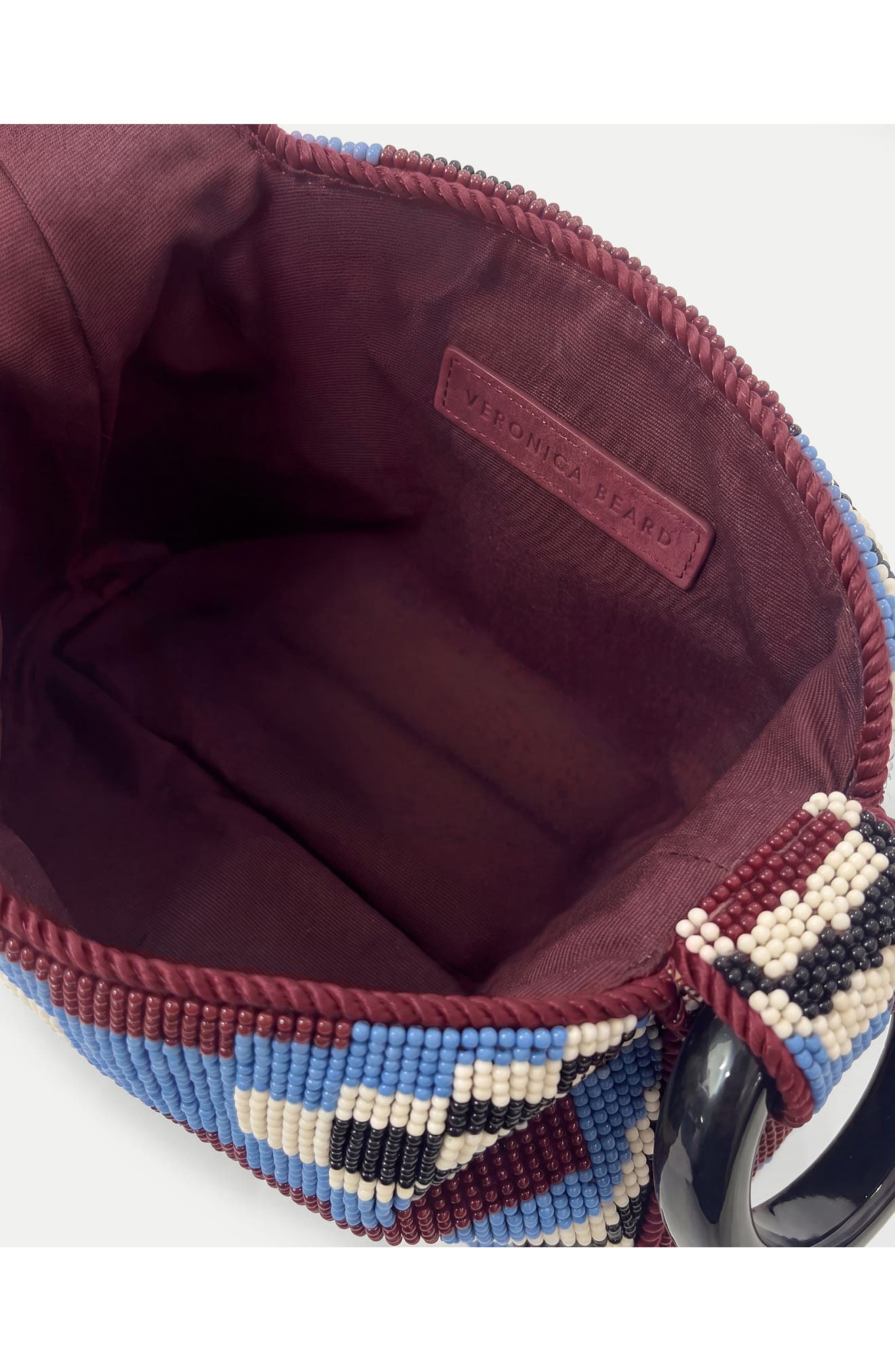 Veronica Beard Beaded Swing Top Handle Bag, Alternate, color, Wine Multi