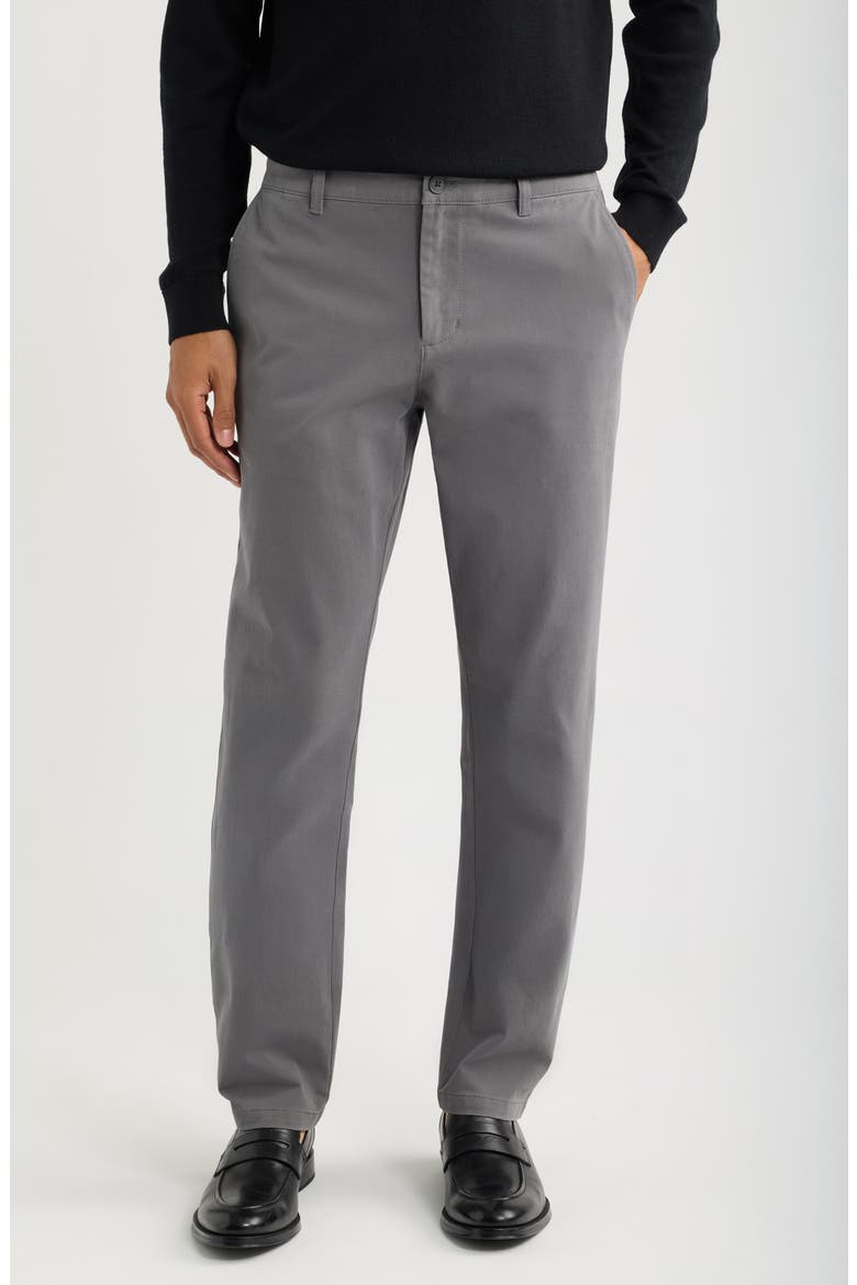 Slim Fit Washed Chino Pants, Main, color, GREY CASTLEROCK