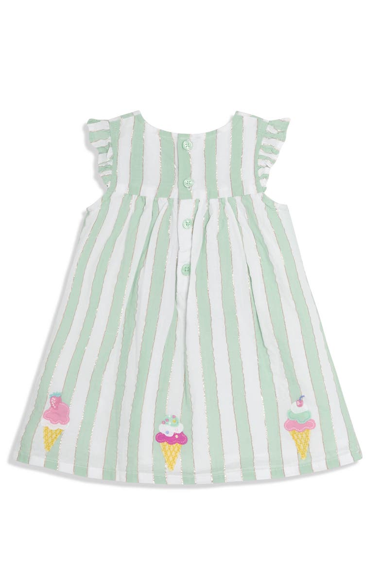 JOJO MAMAN BEBE Ice Cream Appliqué Dress & Sun Hat Set, Alternate, color, Aqua