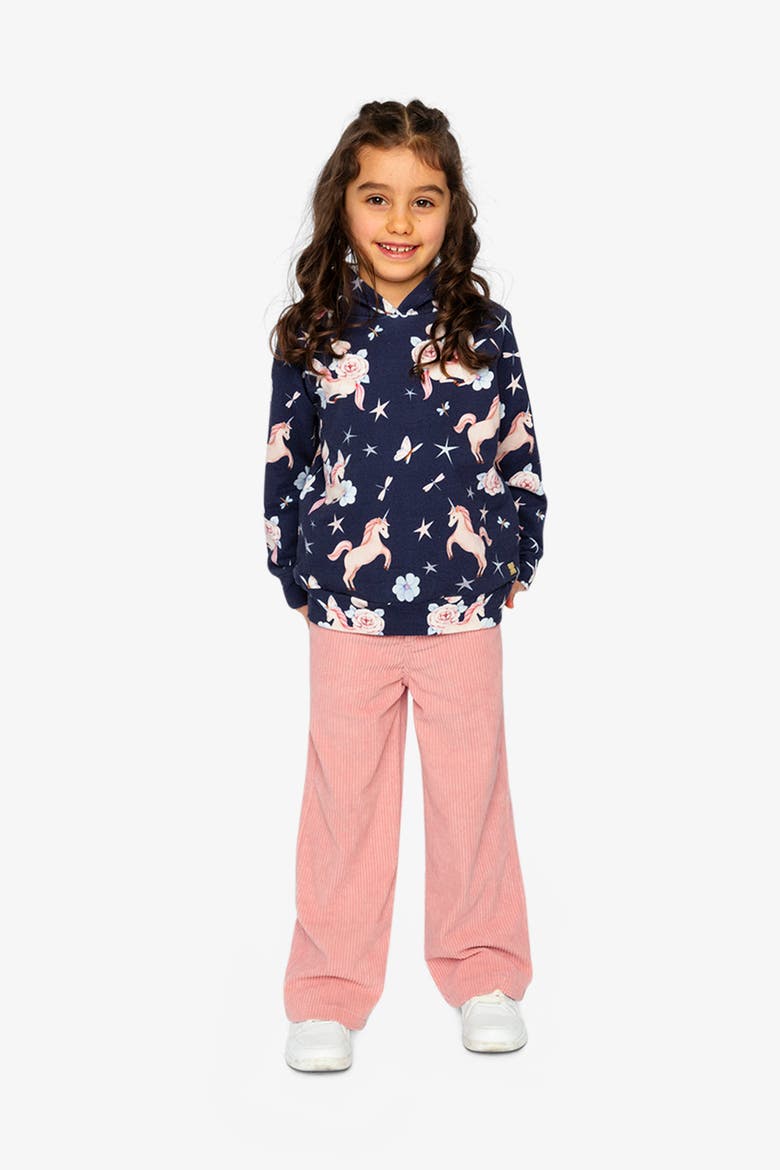 Elastic Cuffs Gummy Bears Raglan Sleeves Hoodie, Alternate, color, Purple Unicorn Print