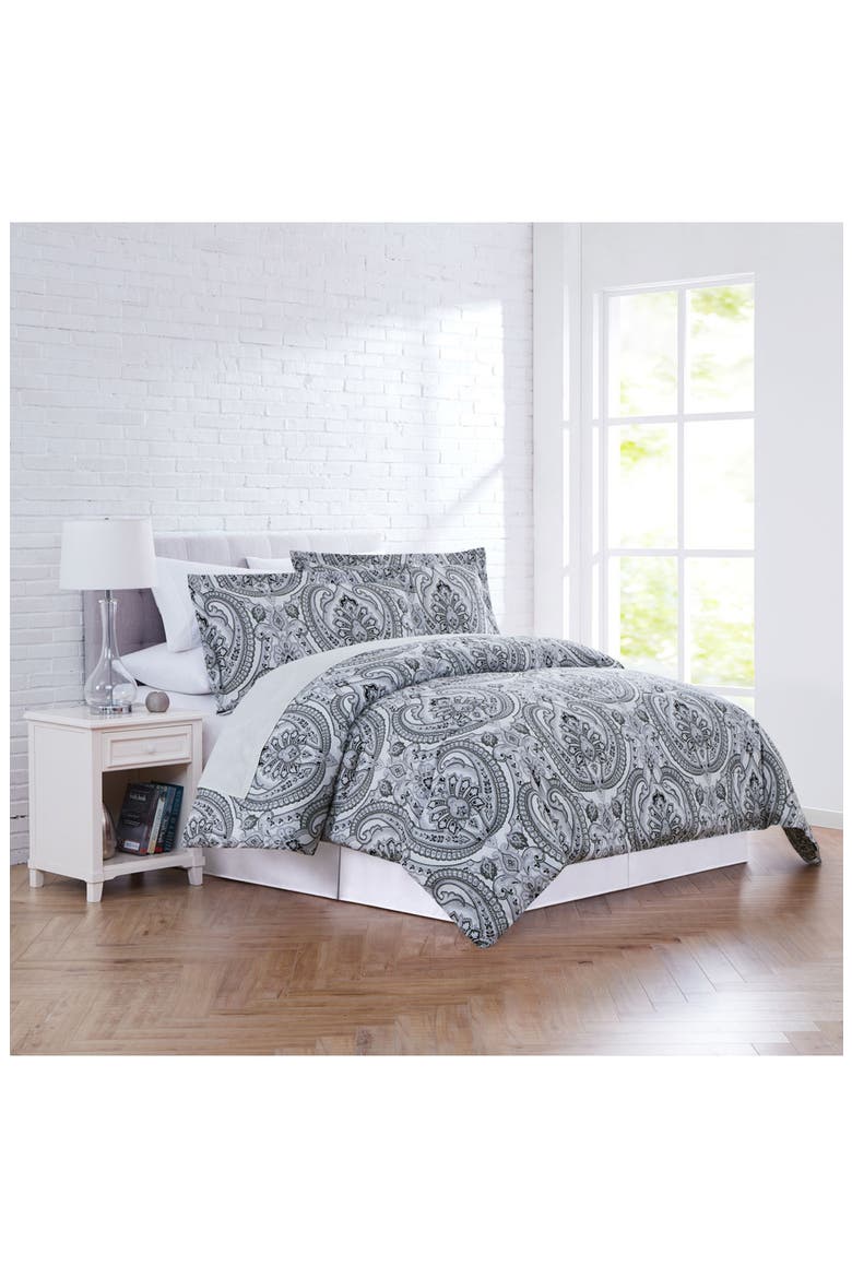 Pure Mircofiber Duvet Set, Alternate, color, BLACK