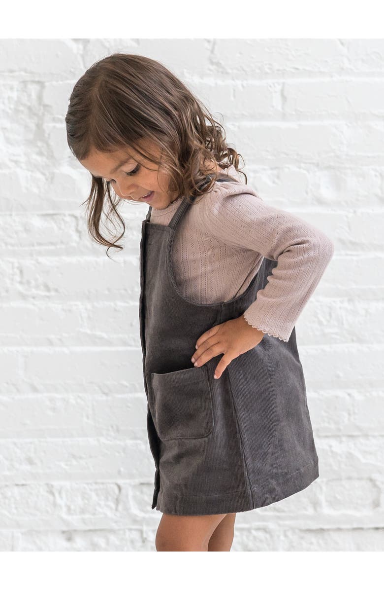 Kendi Clemmie Organic Corduroy Jumper Dress, Alternate, color, 