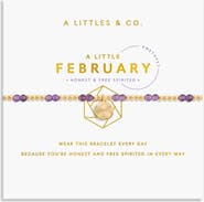 A Littles & Co Birthstone A Little Bracelet in Gold-Tone Plating