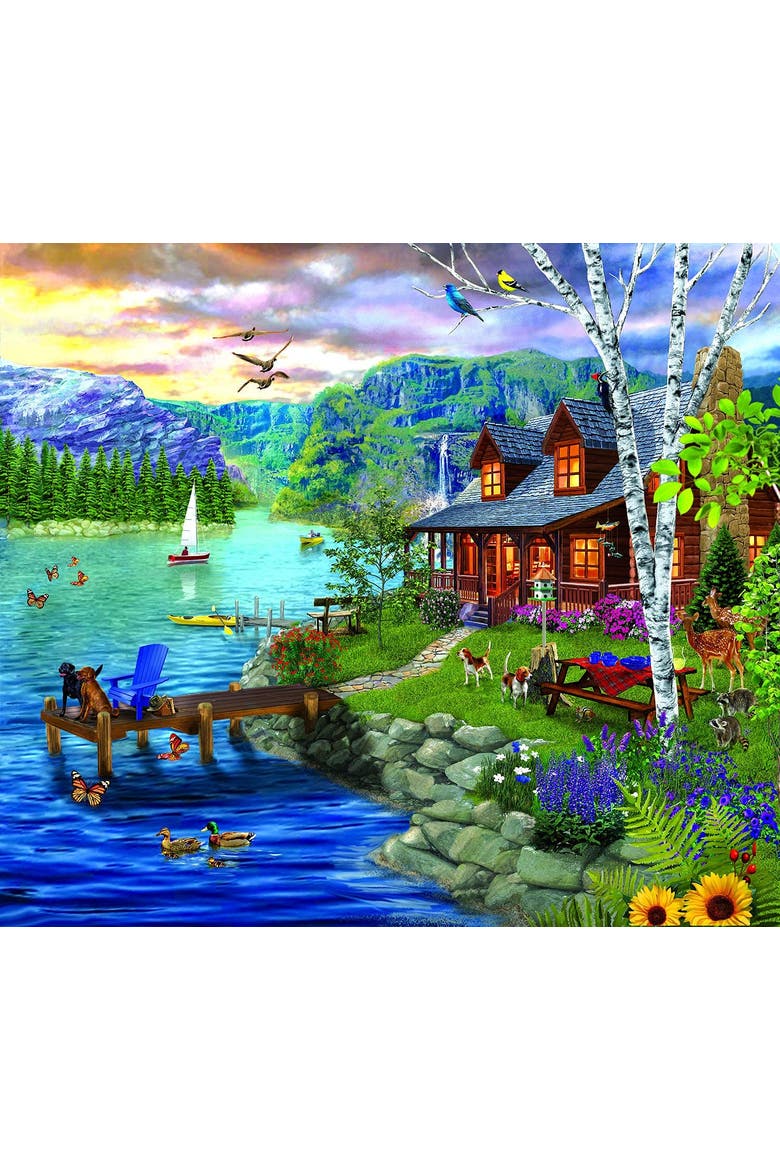 Peaceful Summer a 300 piece Jigsaw Puzzle for Adults, Alternate, color, Multicolor