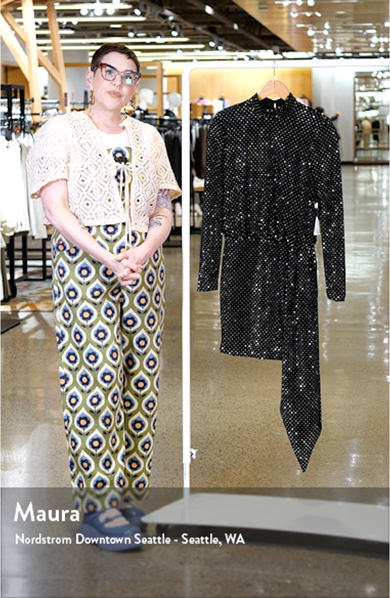 Luna Long Sleeve Stretch Cocktail Minidress, sales video thumbnail