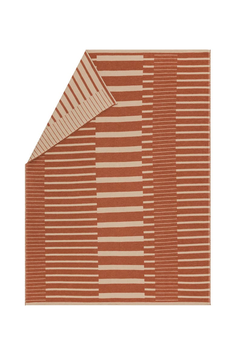 Luca Two-Tone Stripes Throw, Main, color, Copper