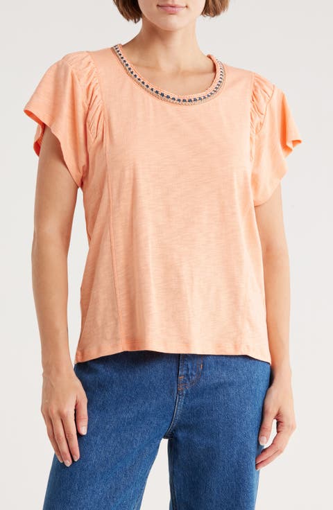 Crochet Trim T-Shirt