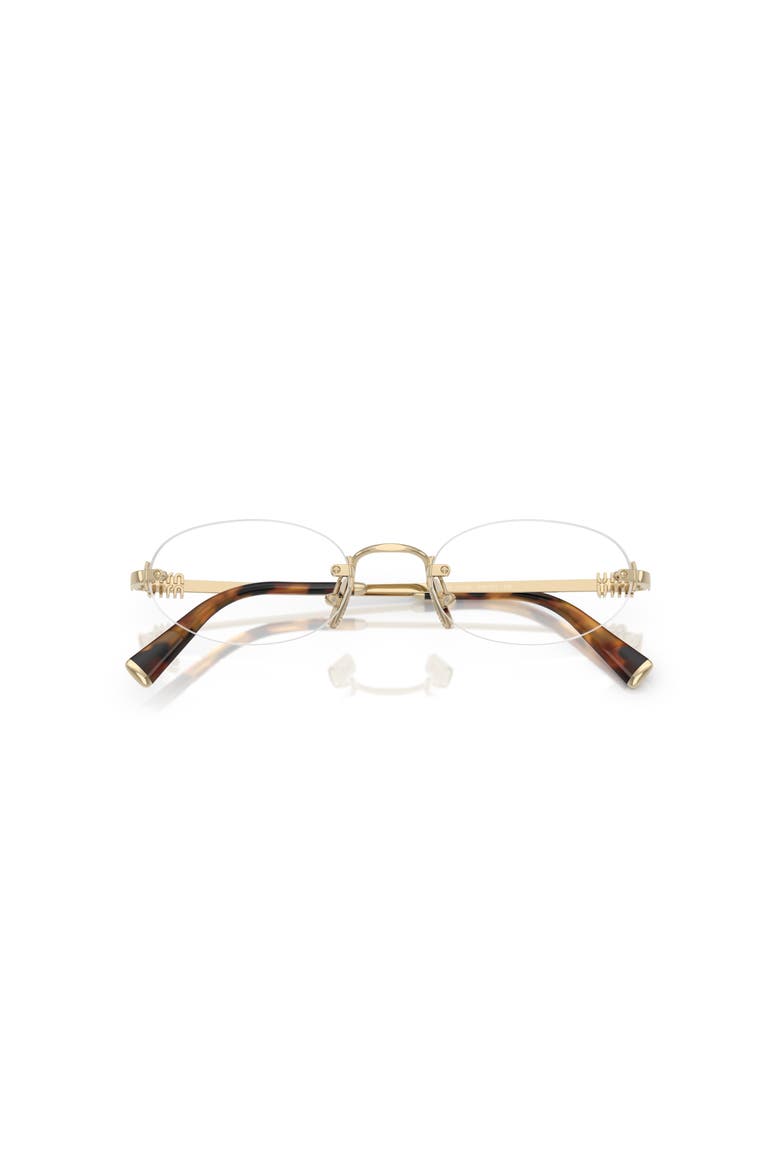 51mm Oval optical glasses, Alternate, color, Gold/ Tortoise