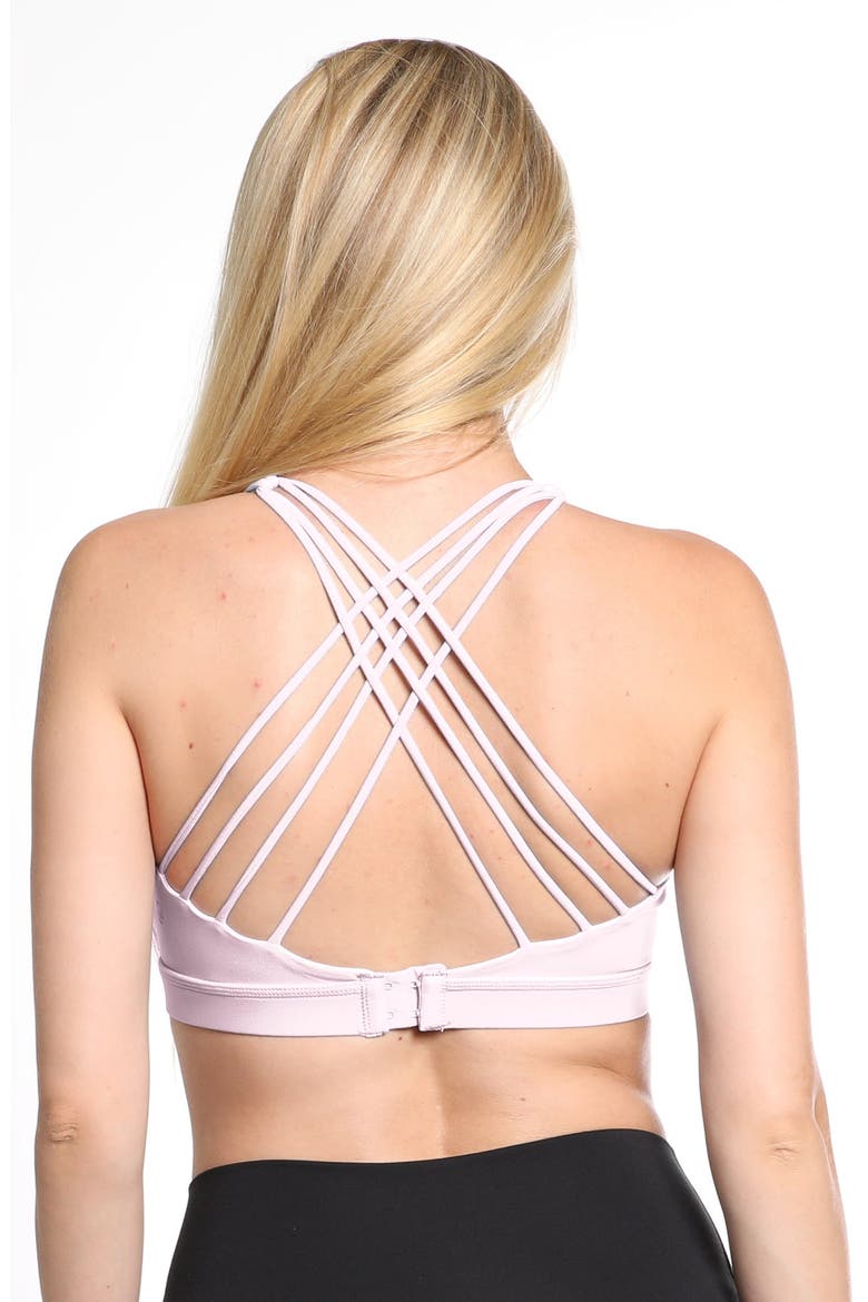 Oceane 4 Medium Support Nursing and Hands Free Pumping Sports Bra, Alternate, color, Blush Pink