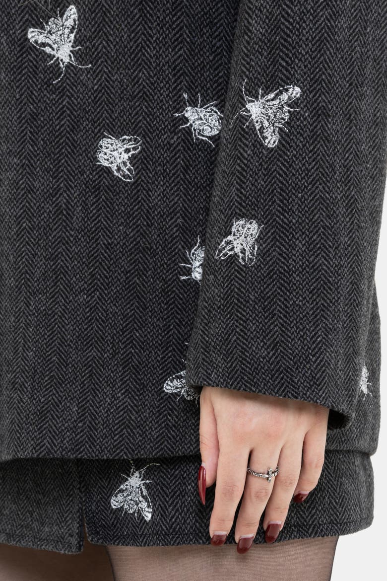Chrysina Sequin Embellished Blazer, Alternate, color, Grey