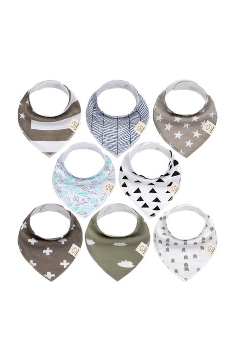 8-Pack Organic Bandana Bibs (Boy)