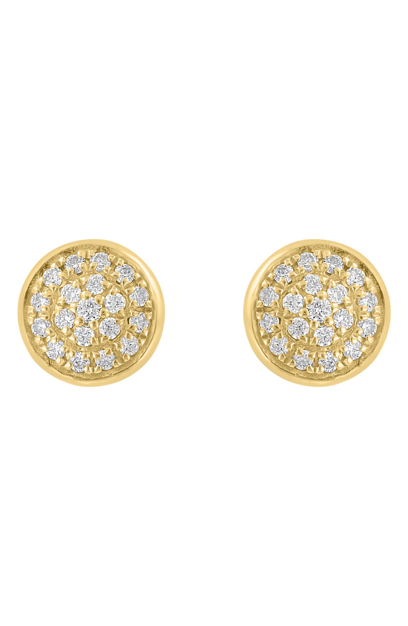 EFFY Diamond Pavé Button Stud Earrings