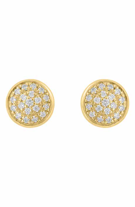 EFFY Diamond Pavé Button Stud Earrings