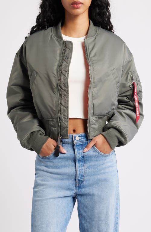 Alpha Industries Ma-1 Crop Flight Jacket In Multi
