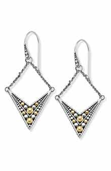 SAMUEL B. 18K Gold & Sterling Silver Geometric Drop Earrings