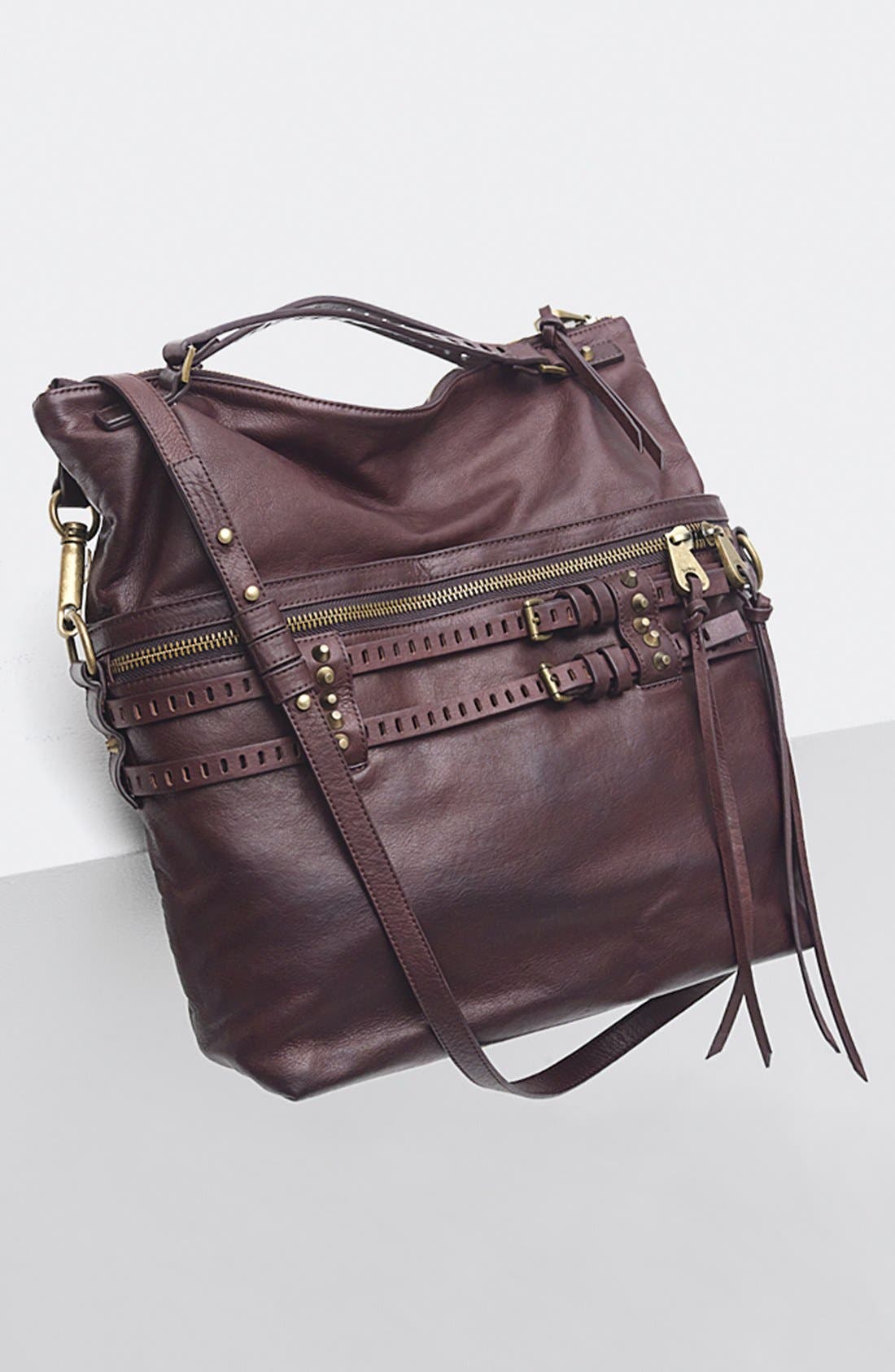 Joelle Hawkens by Treesje® 'Victory' Shoulder Bag, Large, Alternate, color, BLACK