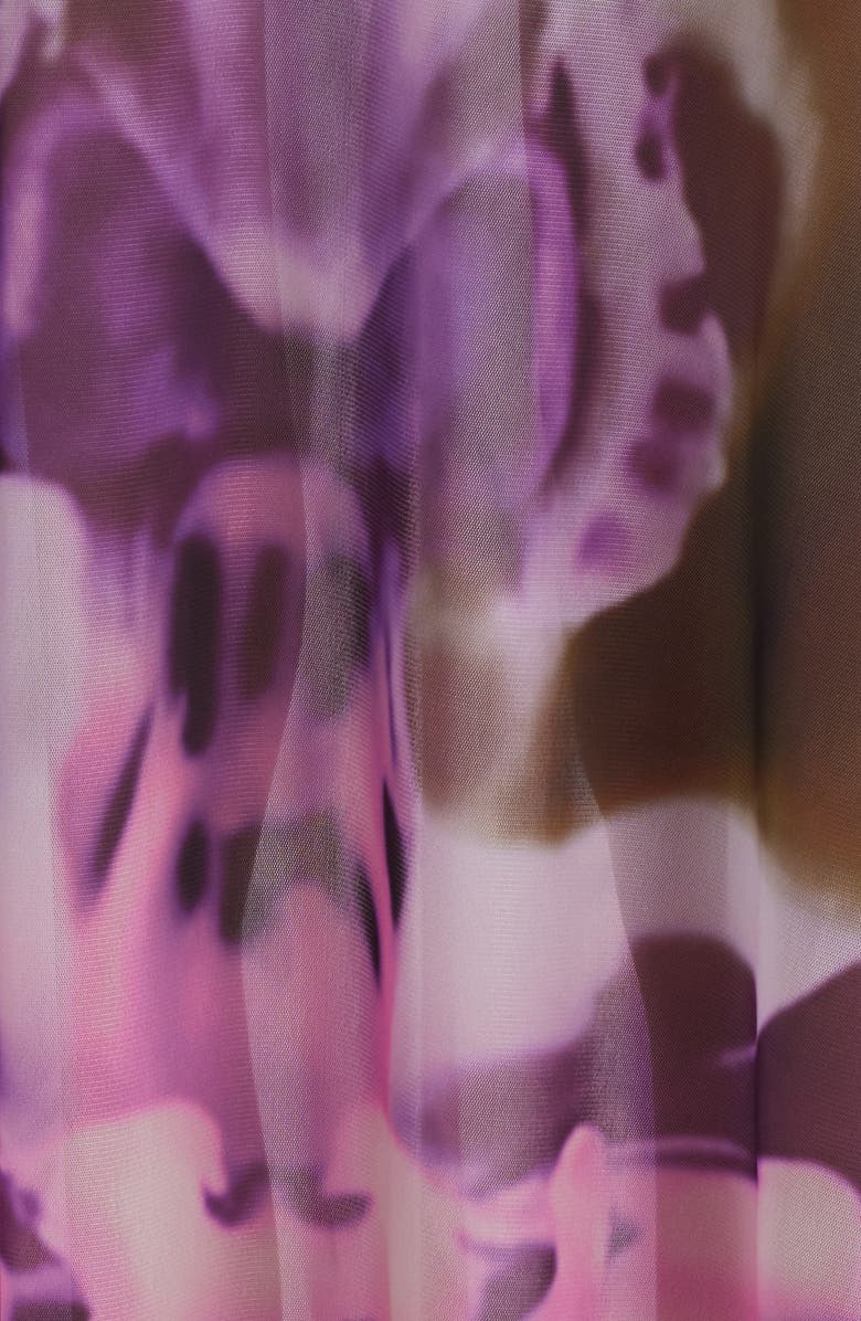 Feners Susurro Print Semi Sheer Maxi Skirt, Alternate, color, Moka