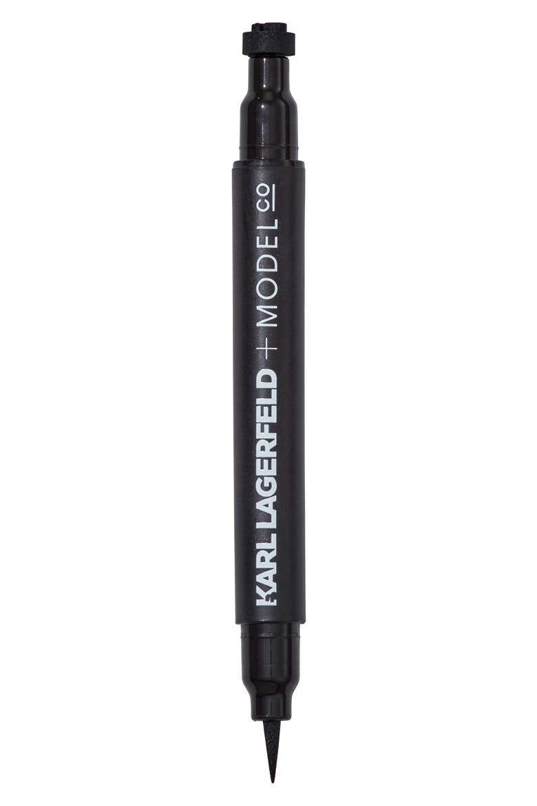 KARL LAGERFELD + MODELCO Kiss Me Karl Liquid Liner and Beauty Stamp (Nordstrom Exclusive), Main, color, CHOUPETTE