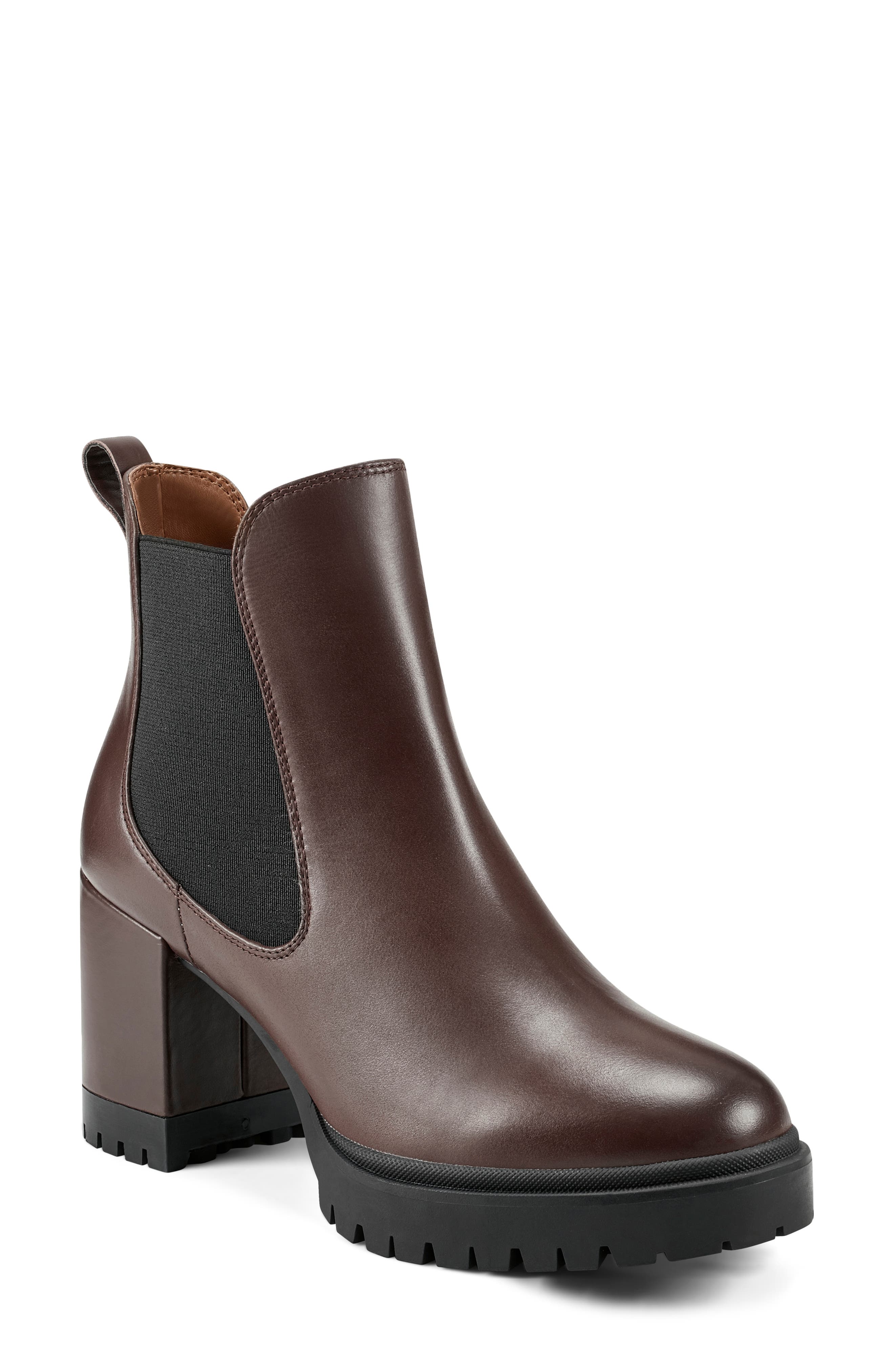 Emelia Chelsea Boot, Main, color, BROWN LEATHER