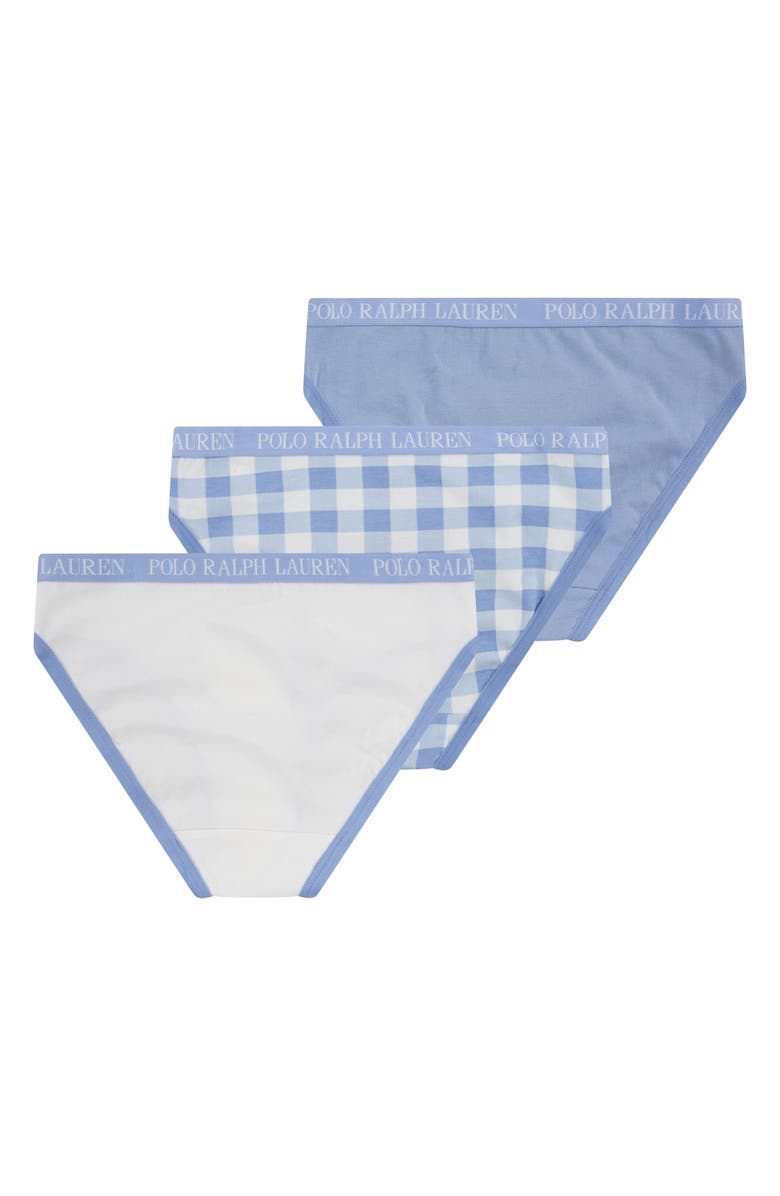 Ralph Lauren Kids' Assorted 3-Pack Bikini Briefs, Alternate, color, Elite Blue