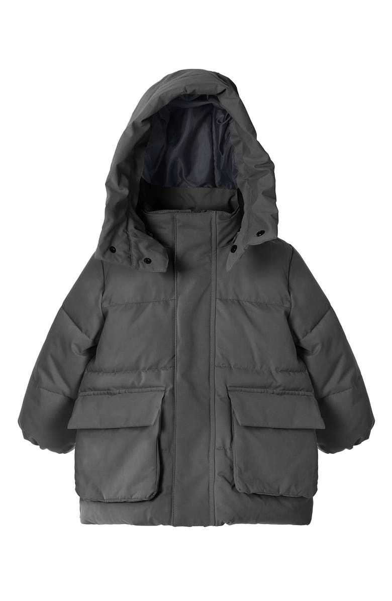 7 A.M. Enfant Kids' Benji Water Repellent Puffer Jacket, Alternate, color, Smokey