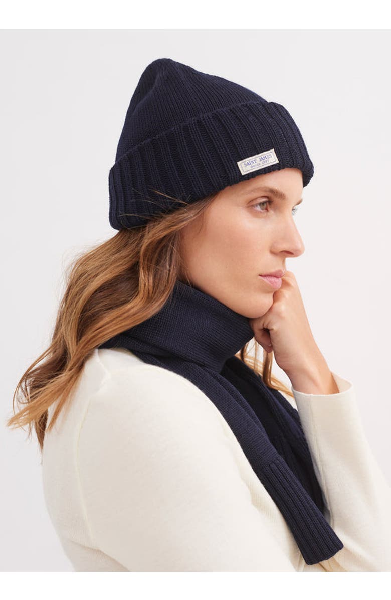 Saint James BARBARESQUE - Heavy Stitch Stocking Cap, Main, color, Navy