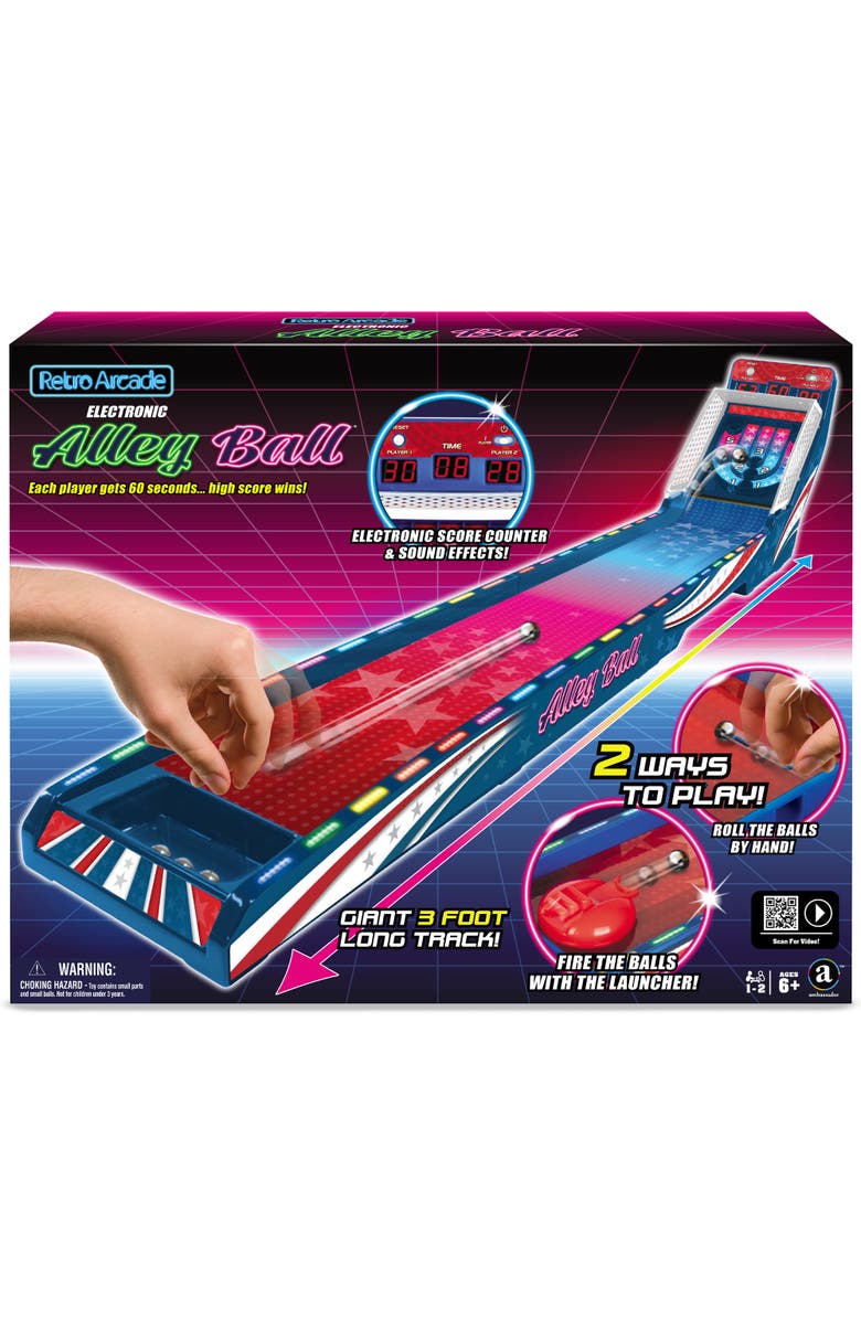 Ambassador Games Retro Arcade Electronic Alleyball Tabletop Game, Main, color, Multicolored