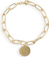 MESHMERISE Initial Disc Charm Bracelet