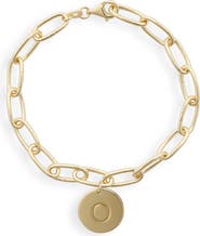 MESHMERISE Initial Disc Charm Bracelet