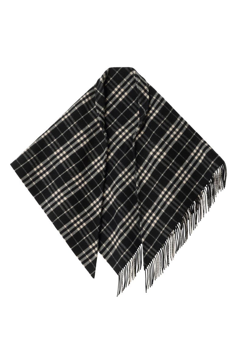 Burberry Medium Check Wool & Cashmere Cape, Alternate, color, Black/ Calico Ip Chk