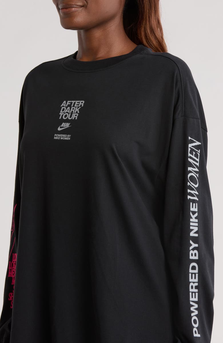 Nike After Dark Tour Oversized Long-Sleeve Graphic T-Shirt, Alternate, color, 