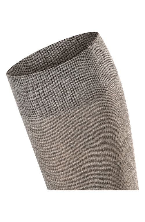 Falke Sensitive London Cotton Blend Knee High Socks In Light Grey Melange