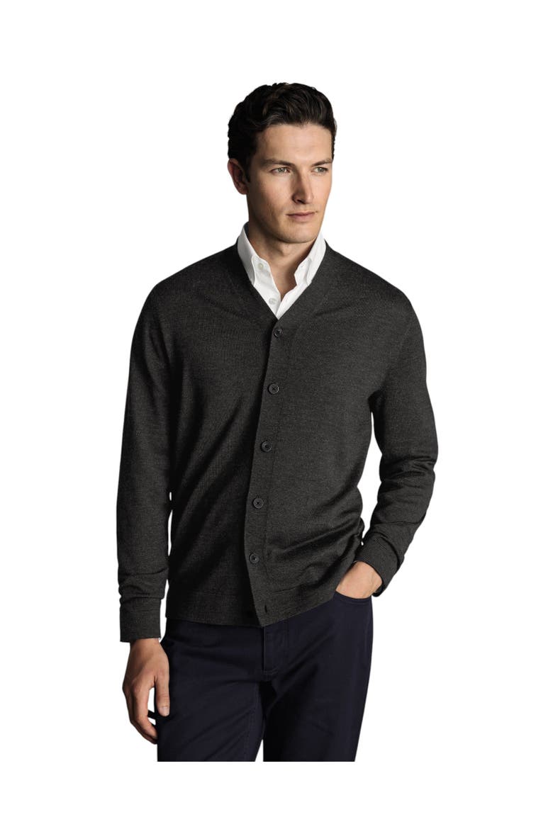 Merino Button Up Cardigan, Main, color, Gray