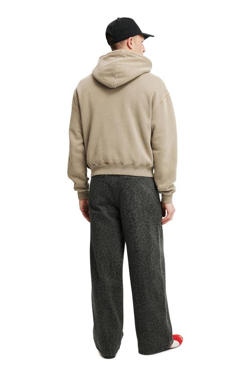 Shop Cotton On Super Baggy Jean In Textured Leopard Overdye