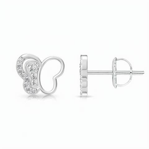 Sterling Silver Butterfly Earrings