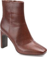 Journee Collection Sarla Lizard Embossed Block Heel Bootie