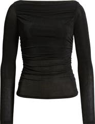 Reformation Berlin Ruched Knit Top