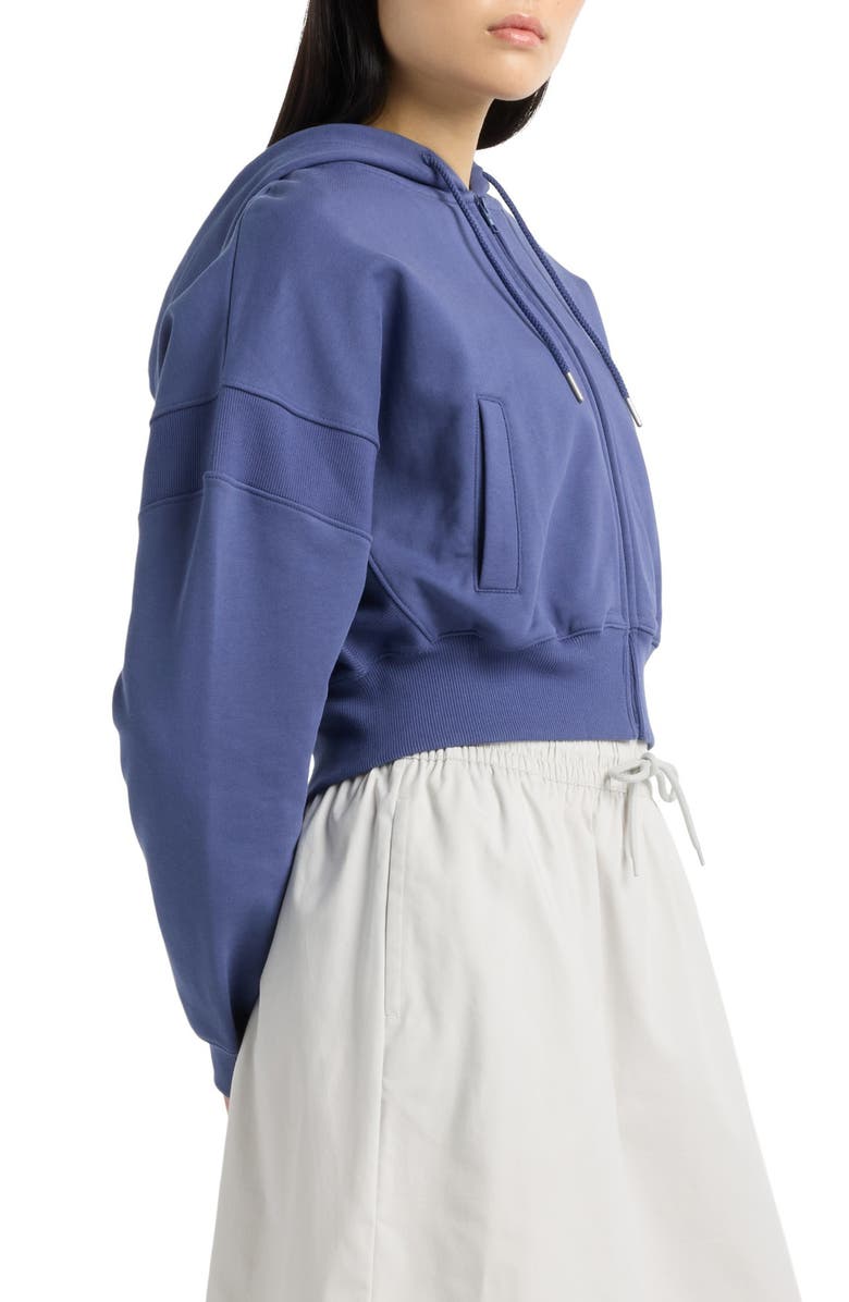New Balance French Terry Crop Zip Hoodie, Alternate, color, Dream State