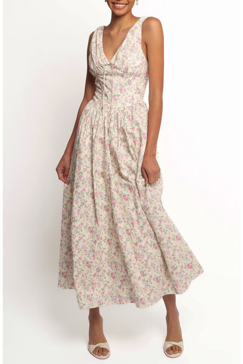 Veda Floral Print Sleeveless Maxi Dress, Main, color, PINK